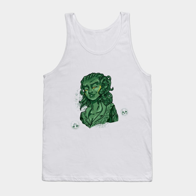 Vraska, Green Mage for White Tank Top by EverTomorrow